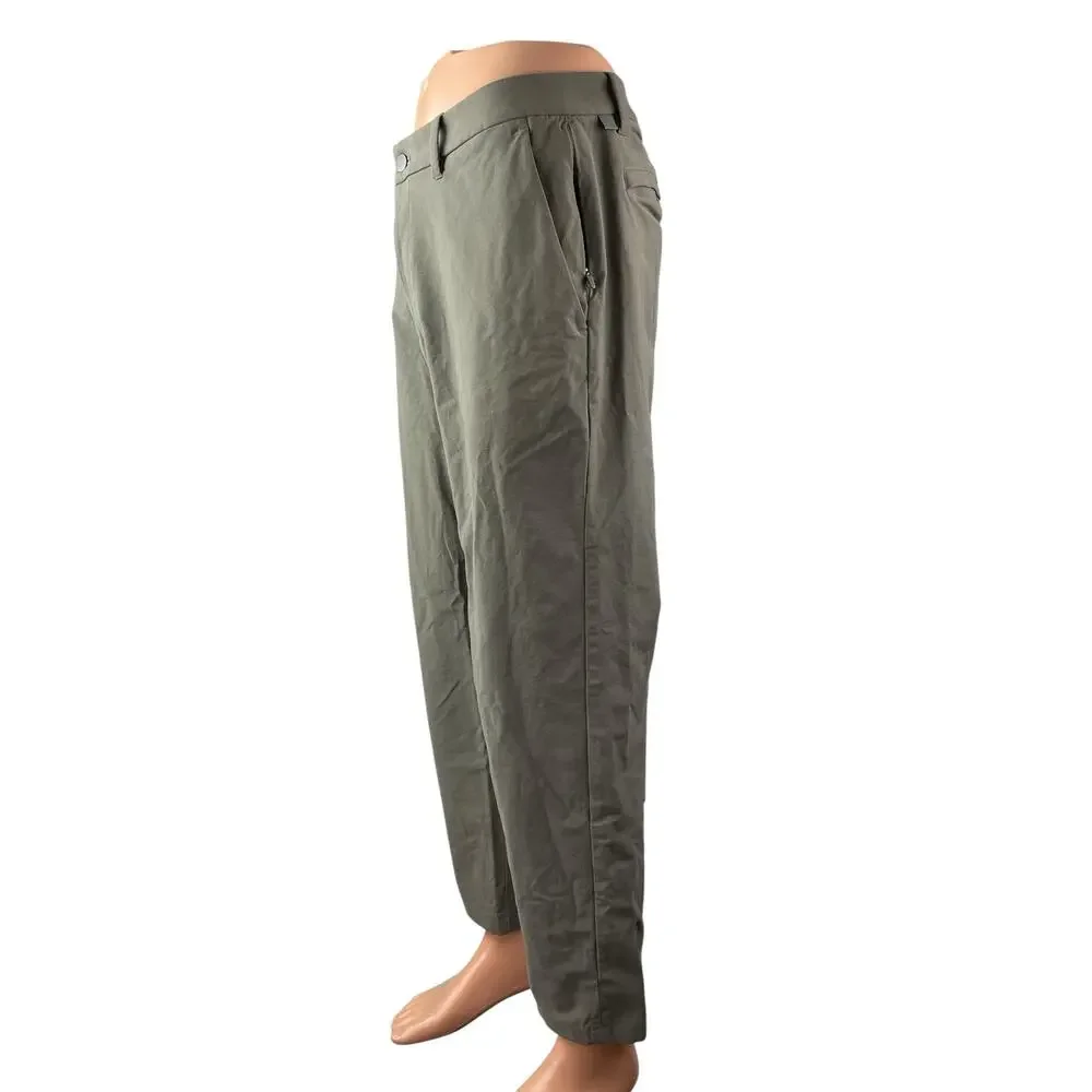 Lululemon ABC Men's Gray Mid Rise VersaTwill Classic Straight Trousers Pants 33